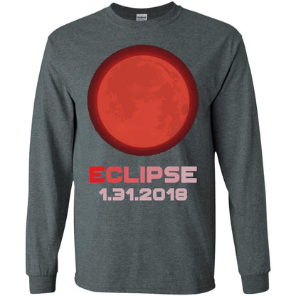 Eclipse January 31st 2018 Total Lunar Eclipse T-shirt Dark Heather