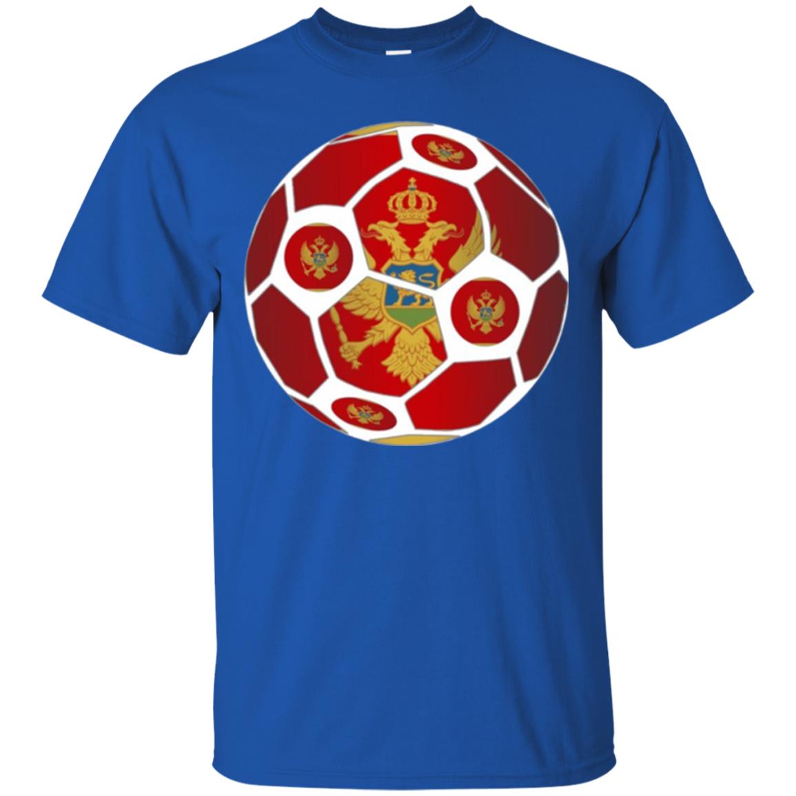 Montenegro Flag Soccer Ball Soccer Lover T-shirt Royal