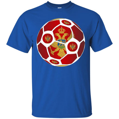 Montenegro Flag Soccer Ball Soccer Lover T-shirt Royal