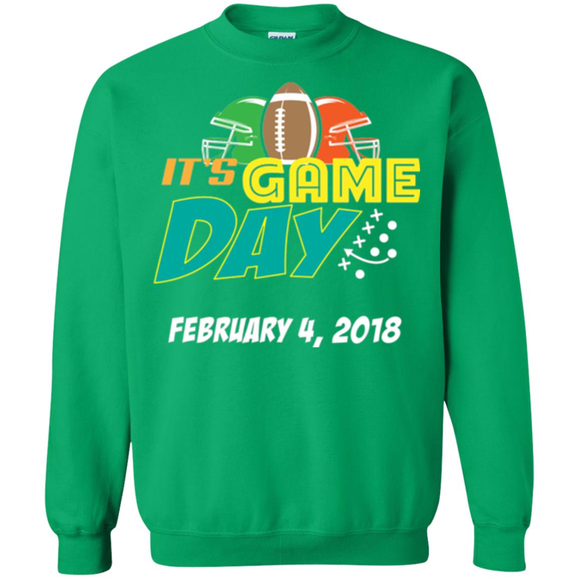 Football Lover T-shirt It_s Game Day February 4 2018 T-shirt Irish Green