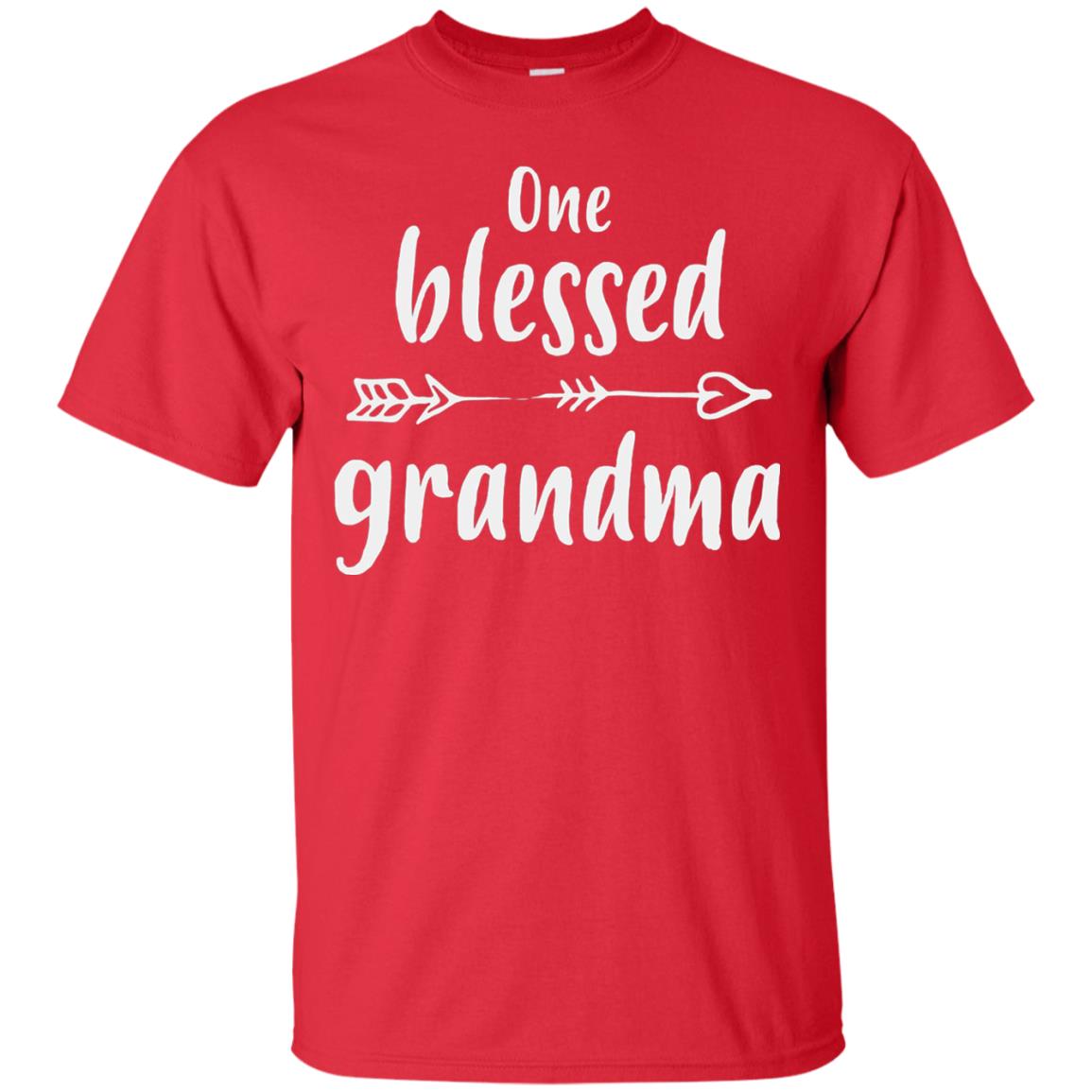 One Blessed Grandma Mothers Day Nana T-shirt Red