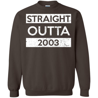 Brithday T-shirt Straight Outta 2003 Dark Chocolate