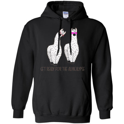 Funny Alpaca T-shirt Get Ready For The Alpacalypse Black