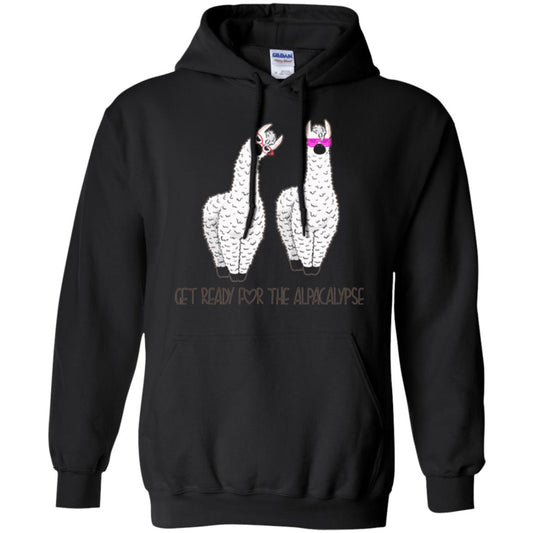 Funny Alpaca T-shirt Get Ready For The Alpacalypse Black