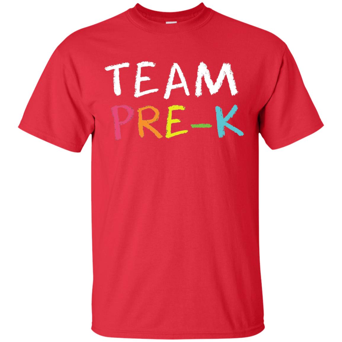 Team Pre-k Back To School Teacher T-shirt Red
