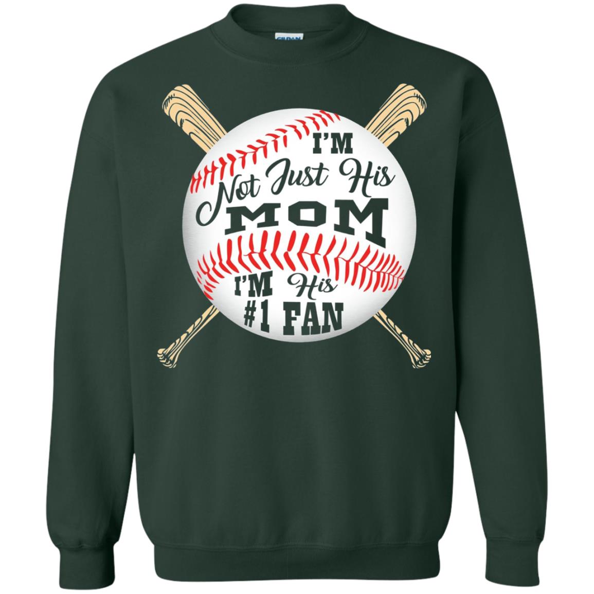 Baseball Mom Shirt Im Not Just His Mom Fan Forest Green