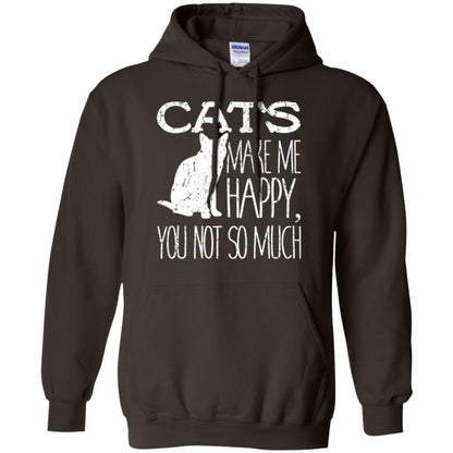 Cat Lover T-shirt Cats Make Me Happy You Not So Much Dark Chocolate