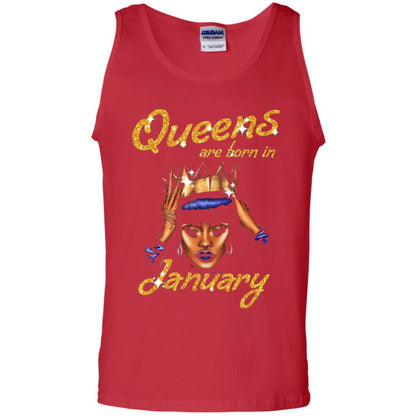 Birthday T-shirt Queens Are Born In January Red