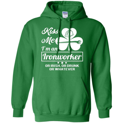 Funny St Patricks Day Shirt Kiss Me I Am An Ironworker Irish Green