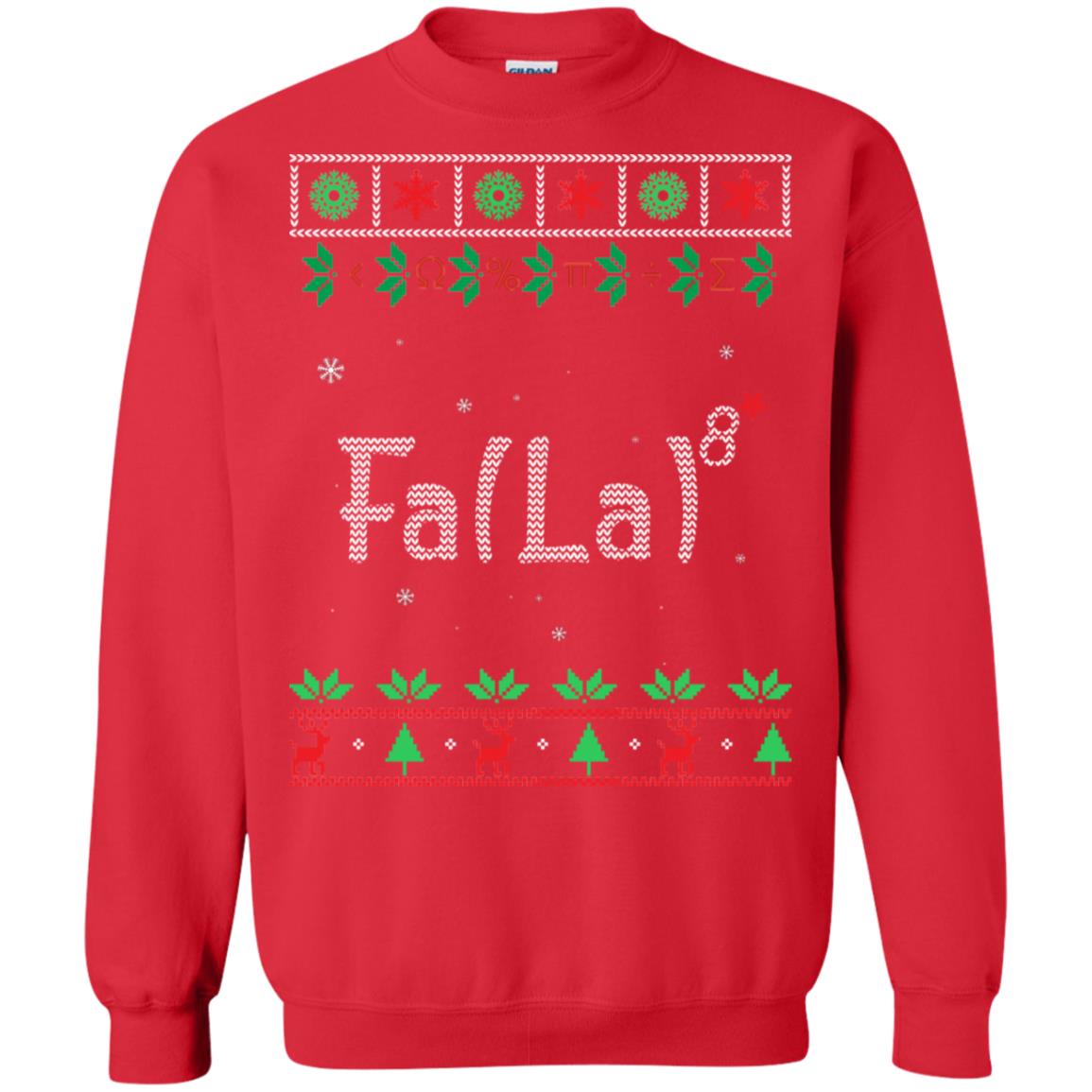 Fa La La La Mathematics X-mas Gift Shirt Red