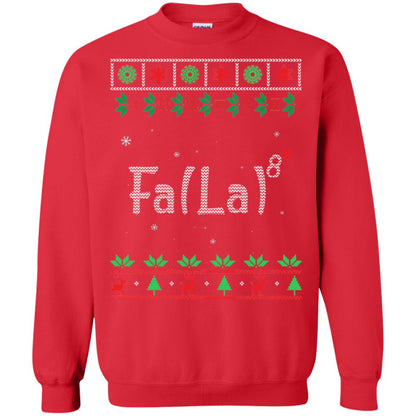 Fa La La La Mathematics X-mas Gift Shirt Red