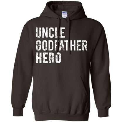 Family T-shirt Uncle Godfather Hero Dark Chocolate