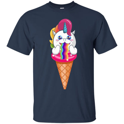 Unicorn Ice Cream Shirt Navy
