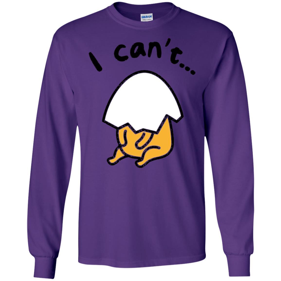 Film T-shirt Gudetama Lazy Egg I Can't Purple