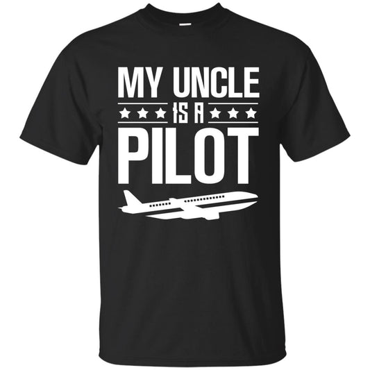 My Uncle Is A Pilot Shirt Black
