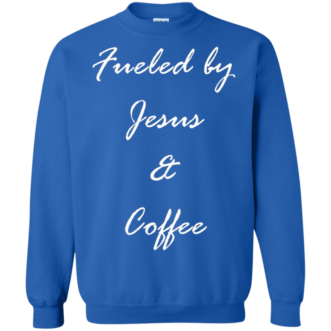 Fueled By Jesus Coffee Graphic Christian T-shirt Royal