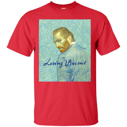 Movie Poster T-shirt Loving Vincent Red