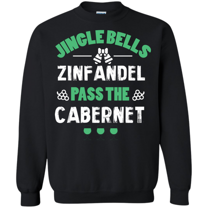 Christmas T-Shirt Jingle Bells Zinfandel Pass The Cabernet Black