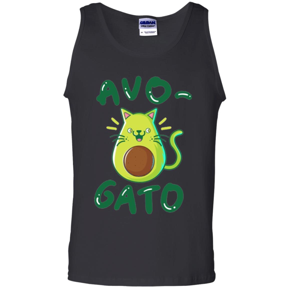 Cat Lovers T-shirt Avocado Avogato Black