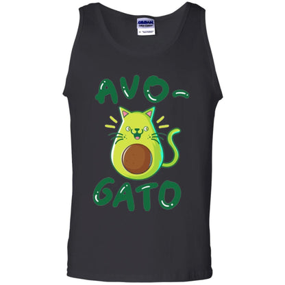 Cat Lovers T-shirt Avocado Avogato Black