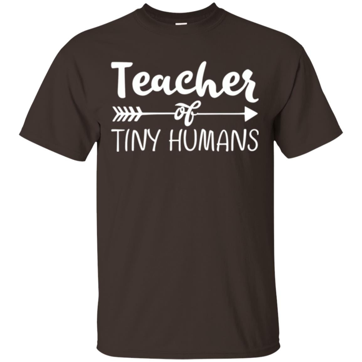 Kindergarten Preschool T-shirt Teacher Of Tiny Humans Dark Chocolate