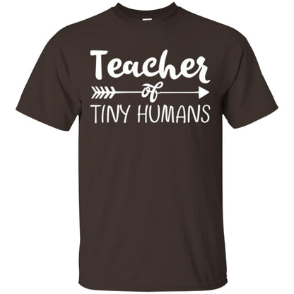 Kindergarten Preschool T-shirt Teacher Of Tiny Humans Dark Chocolate