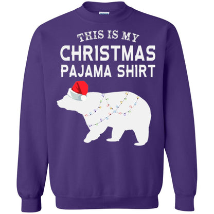 Polar Bear T-shirt This Is My Christmas Pajama Purple