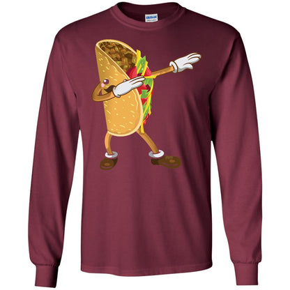 Dabbing Taco Shirt Funny Cinco De Mayo 2018 Maroon