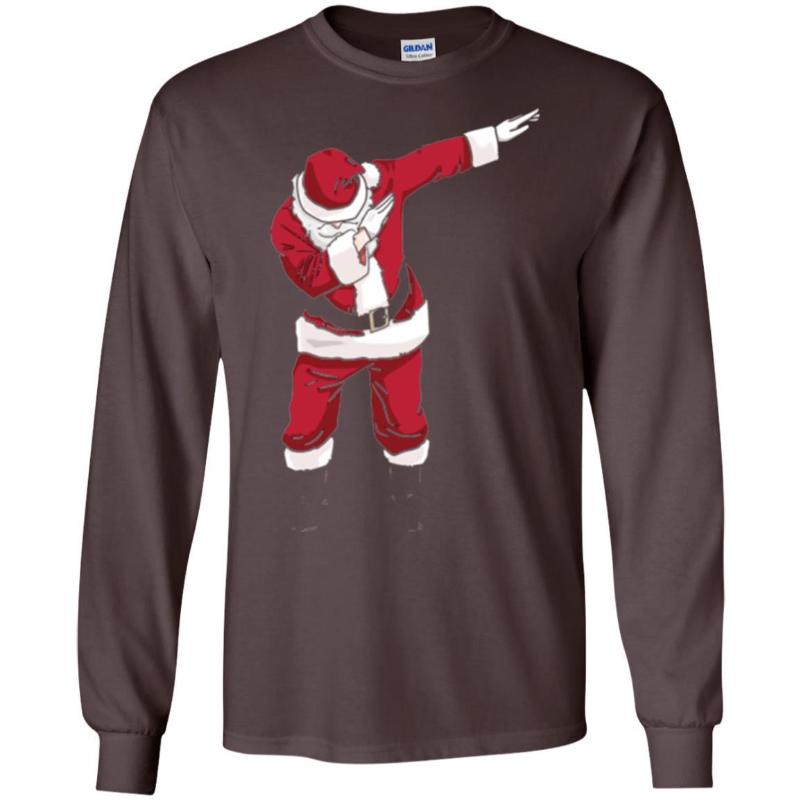 Christmas T-shirt Dabbing Santa Dark Chocolate
