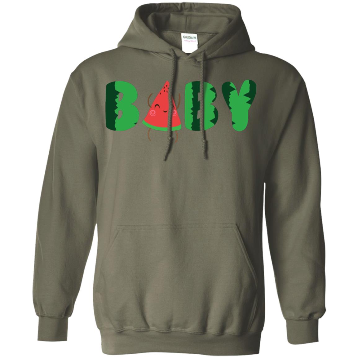 Baby Watermelon Funny Summer Melon Fruit Shirt For Baby Kids Military Green