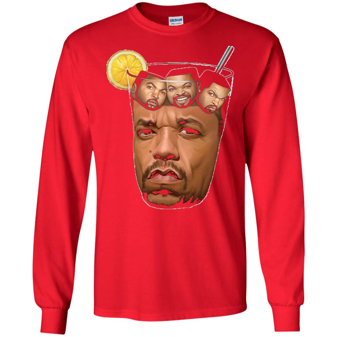 Ice T With Ice Cubes Funny T-shirt Red