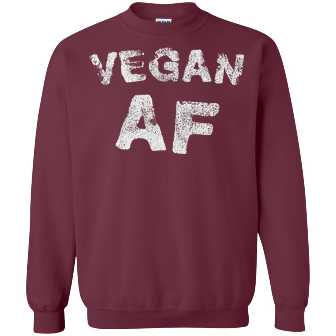 Vegetarian T-shirt Vintage Vegan Af T-shirt Maroon