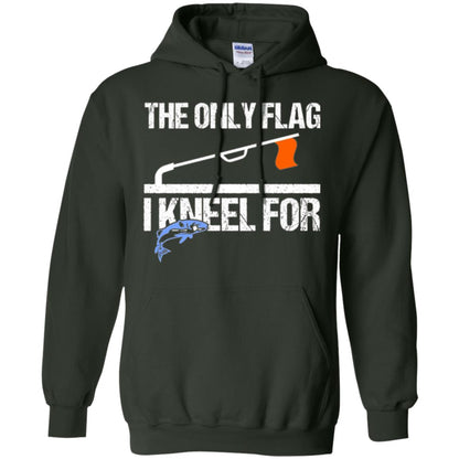 Fishing Lovers T-shirt The Only Flag I Kneel For Forest Green