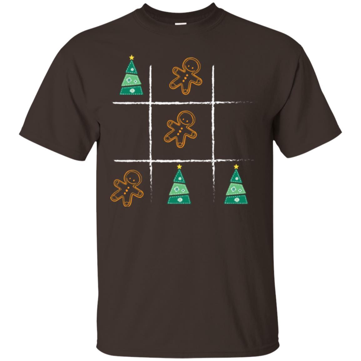 Christmas T-shirt Tic Tac Toe Board Game Dark Chocolate