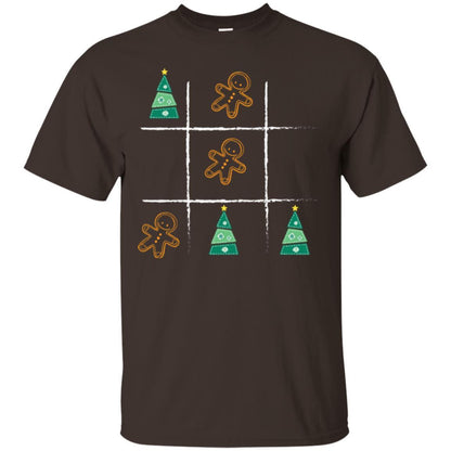 Christmas T-shirt Tic Tac Toe Board Game Dark Chocolate