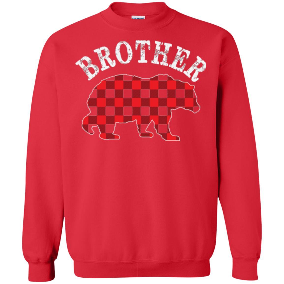 Christmas T-shirt Red Plaid Brother Bear Red