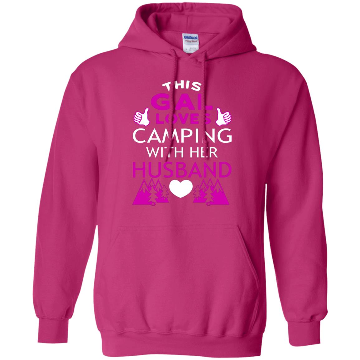 This Gal Loves Camping With Her Husband Wife Shirt Heliconia