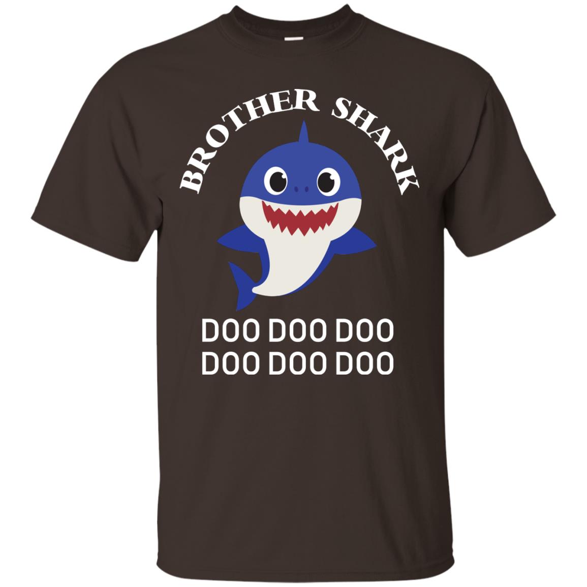 Brother Shark Family Shark Shirt Dark Chocolate