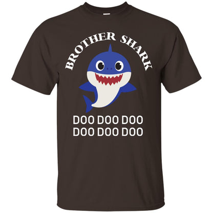 Brother Shark Family Shark Shirt Dark Chocolate