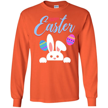 Emoji Bunny Egg Happy Easter Shirt Orange
