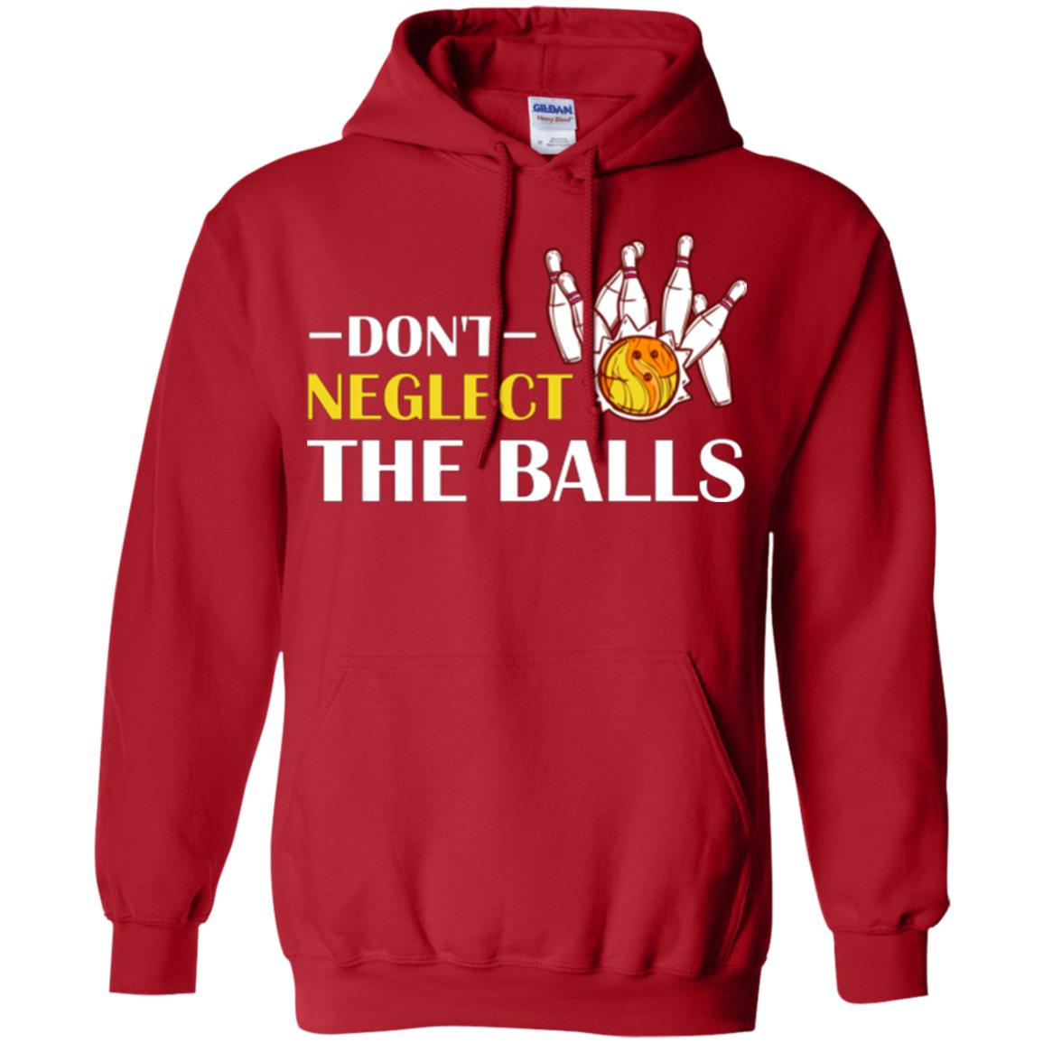 Bowling Lover T-shirt Don't Neglect The Balls Red