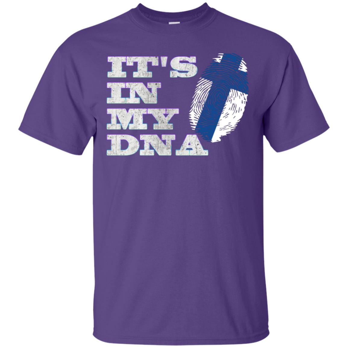 It's In My Dna Finnish Finland Flag Shirt Purple