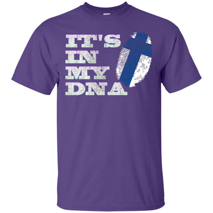 It's In My Dna Finnish Finland Flag Shirt Purple