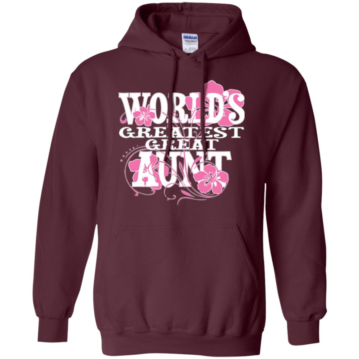 Aunt T-shirt World_s Greatest Great Aunt Maroon