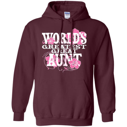 Aunt T-shirt World_s Greatest Great Aunt Maroon