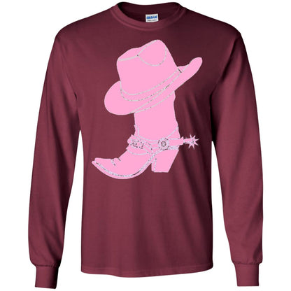 Cowgirl Boots Western Wear T-shirt Maroon