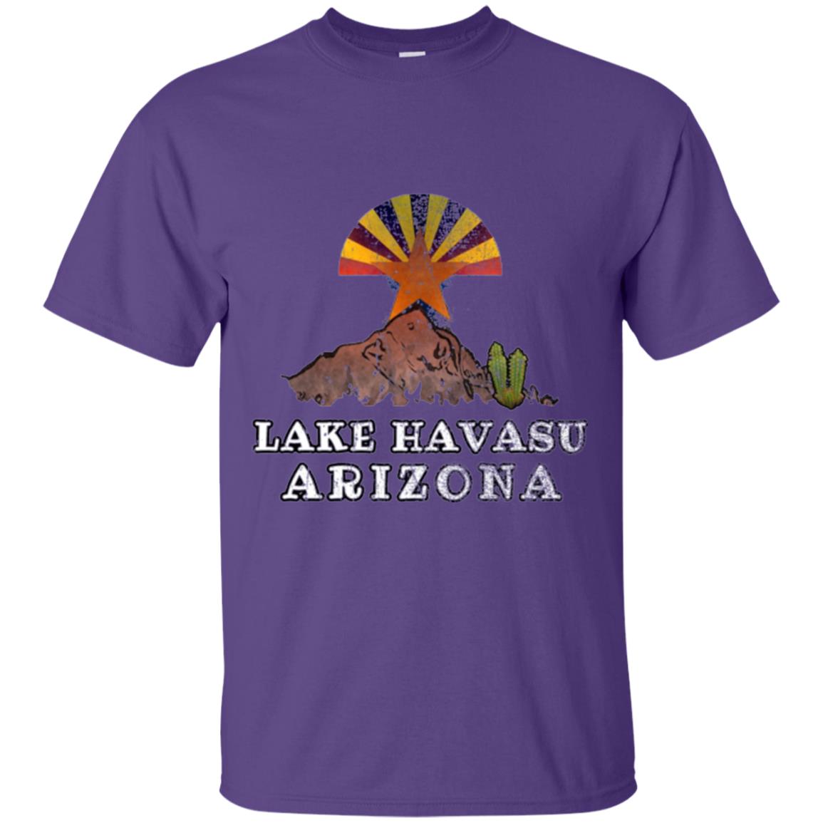 Lake Havasu Arizona T-shirt Flag Inspired Desert Scenery Purple