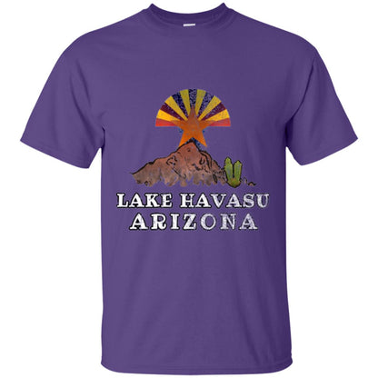 Lake Havasu Arizona T-shirt Flag Inspired Desert Scenery Purple