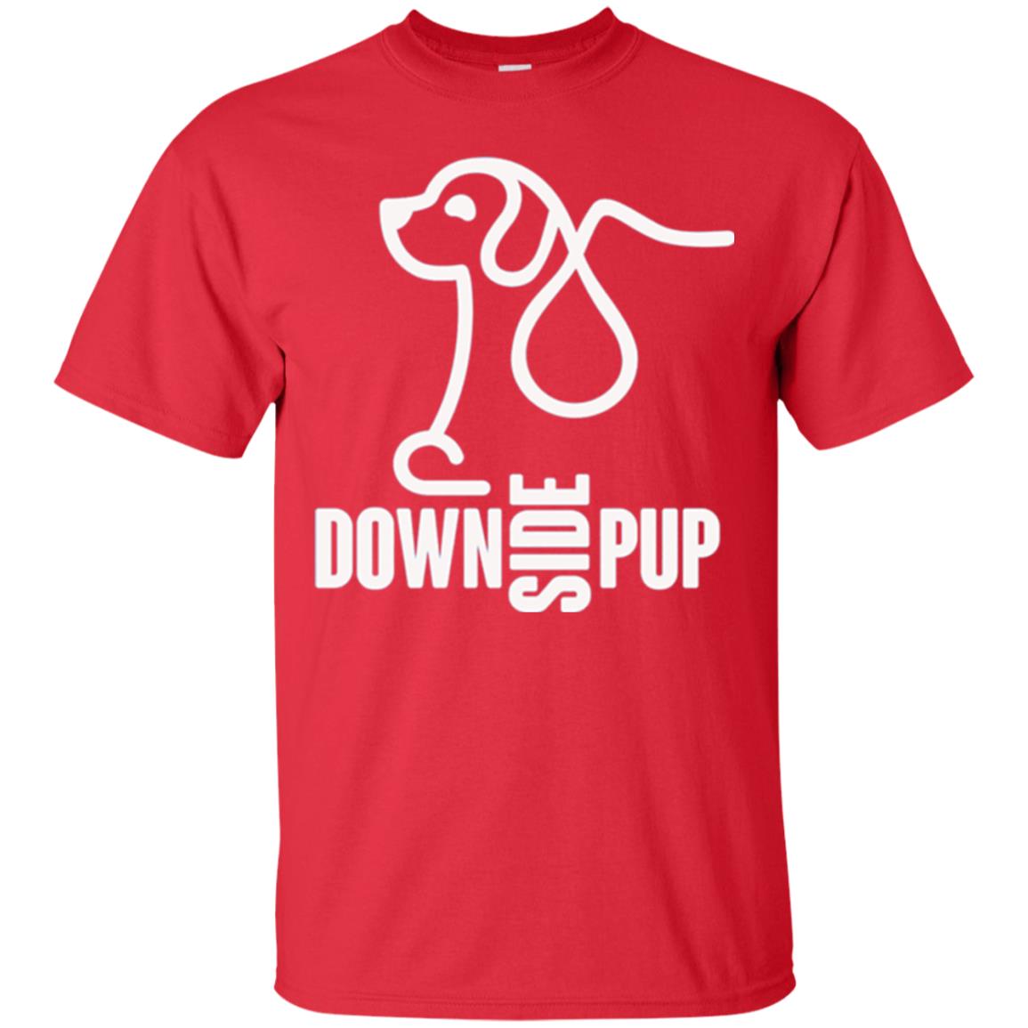 Dog Lover T-shirt Down Side Pup T-shirt Red