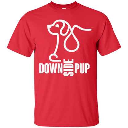 Dog Lover T-shirt Down Side Pup T-shirt Red